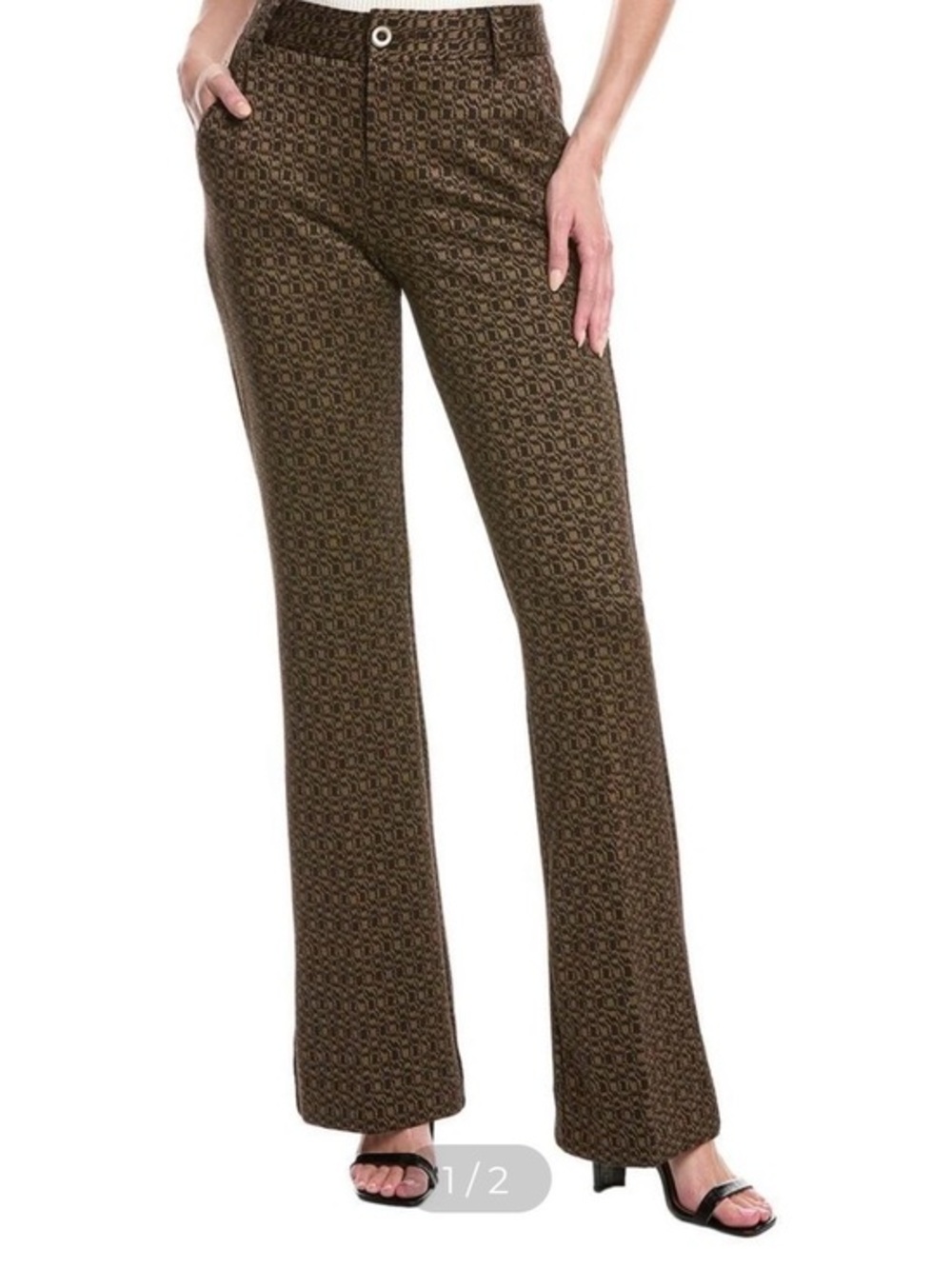 Cabi  NWOT Director Trouser Size 10 Brown & Black, #4505L